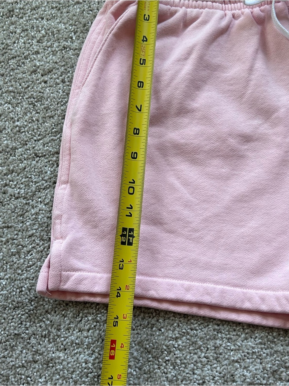 Nike Club Fleece Womens Pink Sweat Shorts Size M French Terry Drawstring - Picture 3 of 9